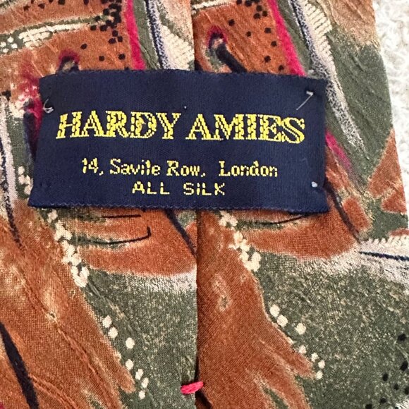 Hardy Amies Luxury Abstract Silk Designer Necktie London Vintage Retro Deco - Picture 3 of 7